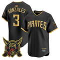Nick Gonzales Jersey #3 Pittsburgh Pirates 2026 City Connect Stitched