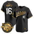 Nick Kurtz Jersey #16 Oakland Athletics 125th Anniversary Patch Stitched