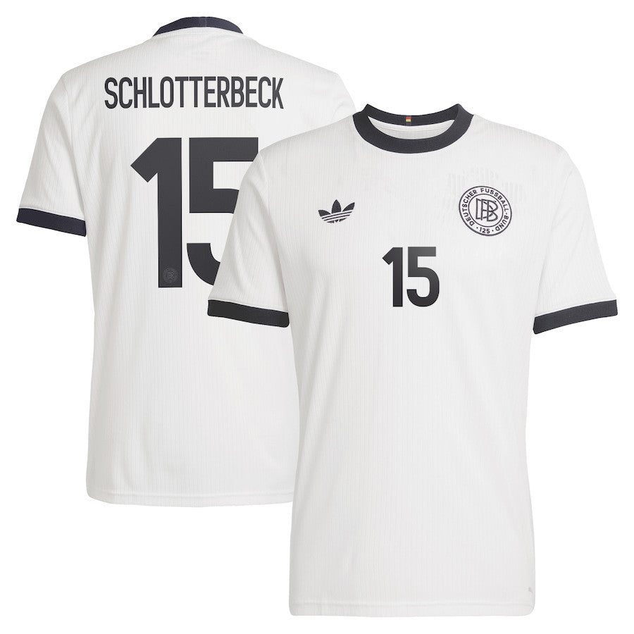 Nico Schlotterbeck 15 Germany National Team 125th Anniversary Men Jersey – White