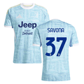 Nicolò Savona 37 Juventus 2025-26 Away Match Jersey – Light Blue