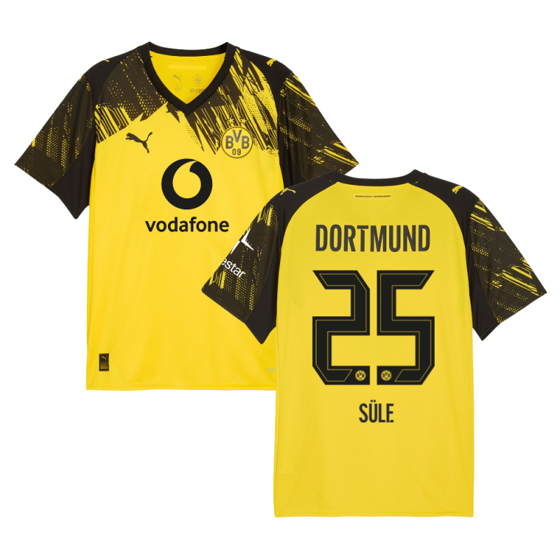 Niklas Sule #25 Borussia Dortmund 2025-26 Home Men Jersey – Yellow