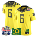 Noah Whittington Jersey #6 Oregon Ducks 2026 Peach Bowl Oregon State Yellow