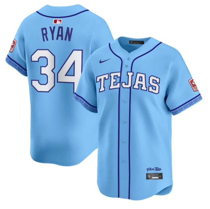 Nolan Ryan Jersey #34 Texas Rangers 2026 City Connect Premier Stitched