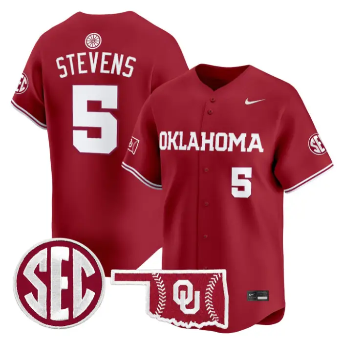 Nolan Stevens Jersey #5 Oklahoma Sooners Baseball 2026 Vapor Stitched