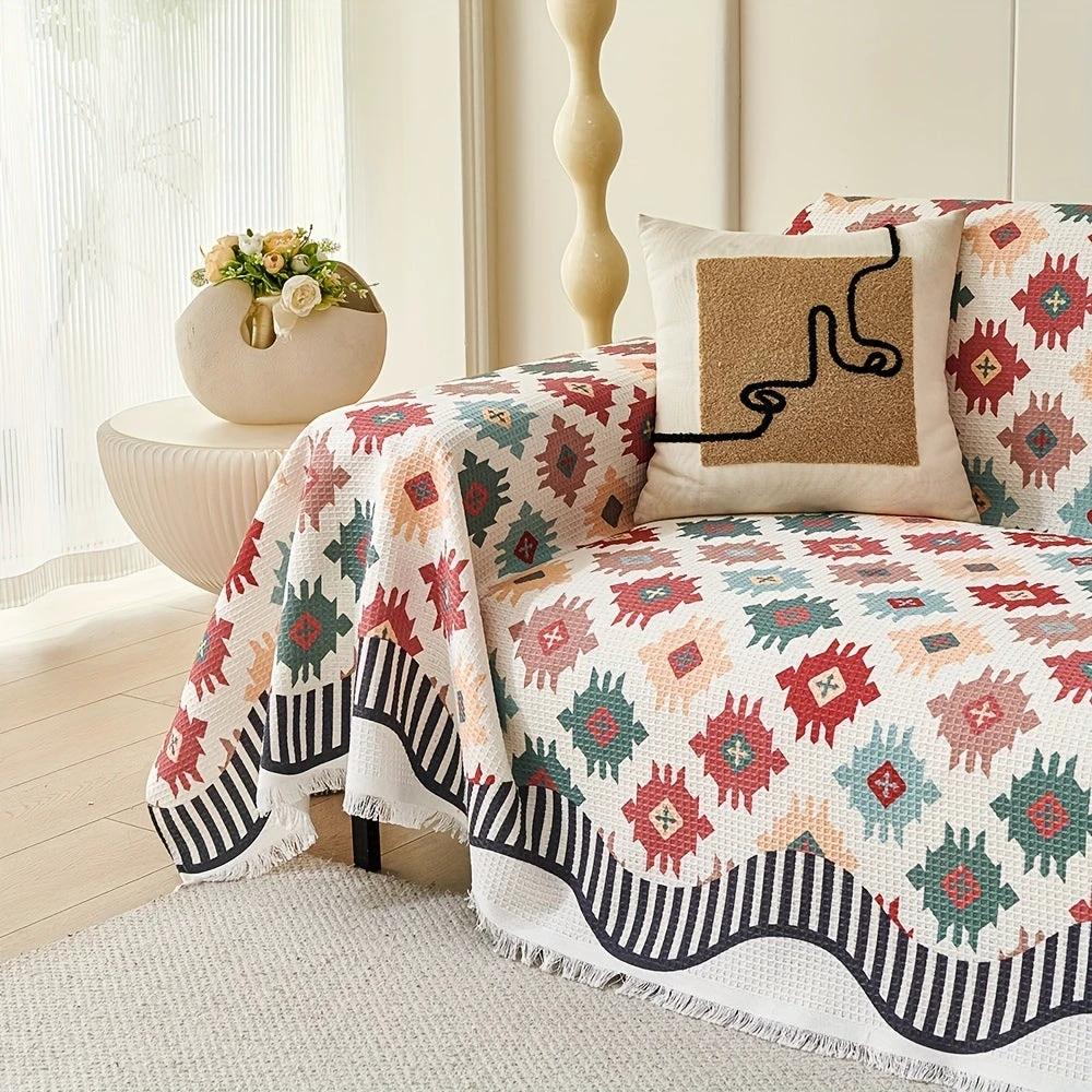 Nomad Charm Geometric Sofa Throw Cover