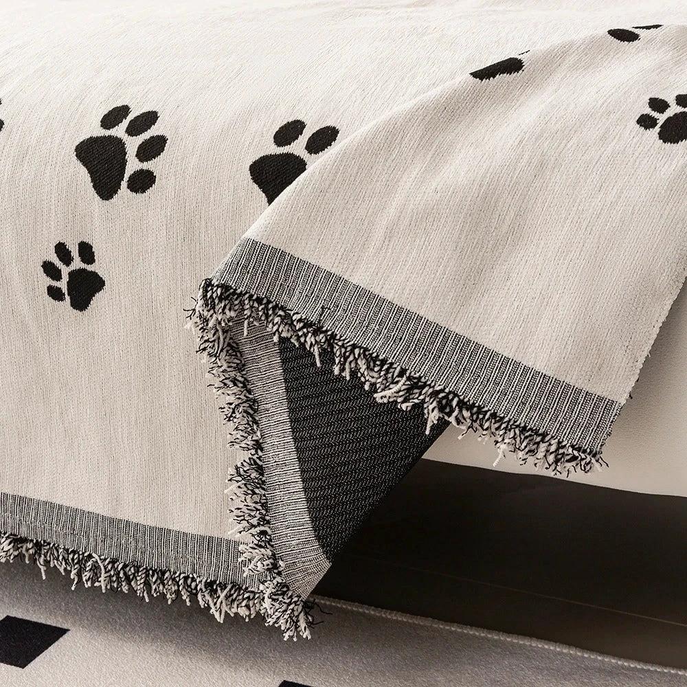 Nordic Cat Paw Chenille Sofa Cover