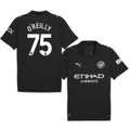 O’REILLY #75 Manchester City 2025-26 Away Jersey – Black