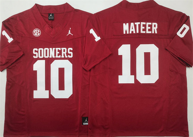 Oklahoma Sooners #10 John Mateer 2025 F.U.S.E. Stitched Jersey