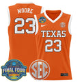 Aaliyah Moore Jersey #23 Texas Longhorns 2025 Sec Final Four Patch Orange