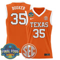 Madison Booker Jersey #35 Texas Longhorns 2025 Sec Final Four Patch Orange