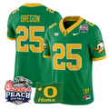 Oregon Jersey #25 Oregon Ducks 2026 Peach Bowl Oregon State Stitched Green