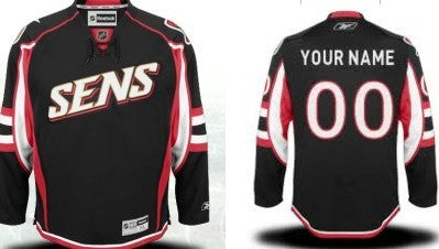 Ottawa Senators Customized Black Third Jersey Stitched