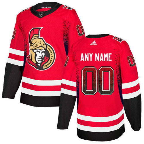 Ottawa Senators Red Customized Drift Fashion Jersey Stitched