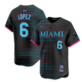 Otto Lopez Jersey #6 Miami Marlins 2025 City Connect Vapor Premier Limited Stitched