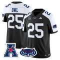 Owl Jersey #25 Florida Atlantic Owls 2025 All Stitched