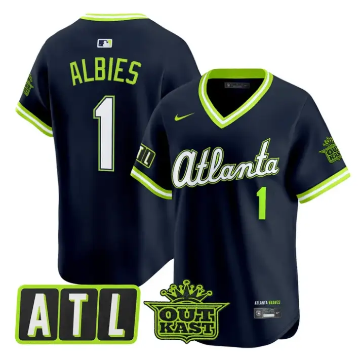 Ozzie Albies Jersey #1 Atlanta Braves 2026 City Connect Outkast Stitched