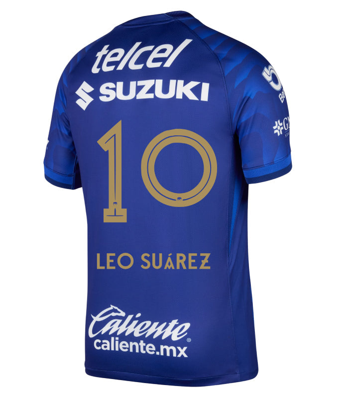 Pumas UNAM 2025-26 LEO SUÁREZ 10 Away Jersey – Azul Marino
