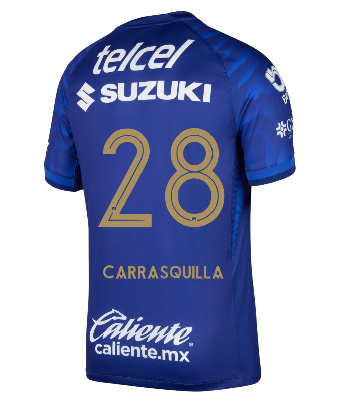 Pumas UNAM 2025-26 CARRASQUILLA 28 Away Jersey – Azul Marino