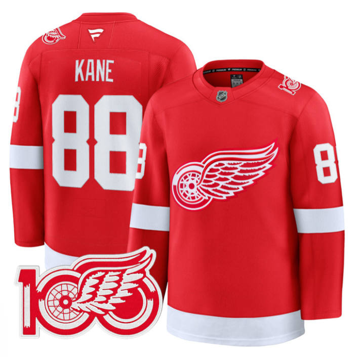 Patrick Kane Jersey #88 Detroit Red Wings 100th Anniversary Stitched