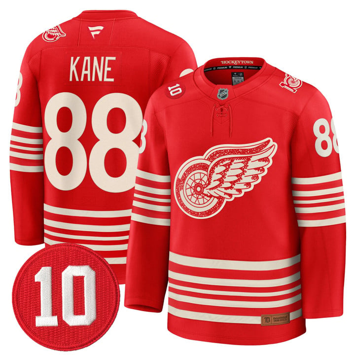 Patrick Kane Jersey #88 Red Wings #10 Alex Delvecchio Honoring