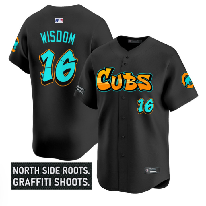Patrick Wisdom Jersey #16 Chicago Cubs Graffiti North Side Edition