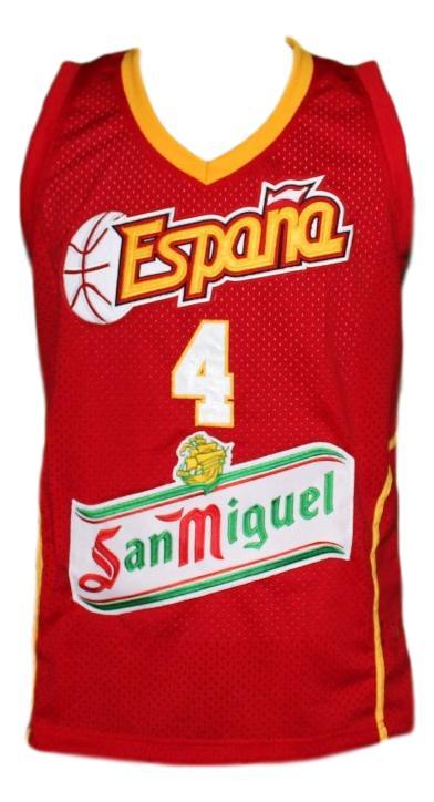 Pau Gasol Jersey #4 Team Spain Espana Basketball Red
