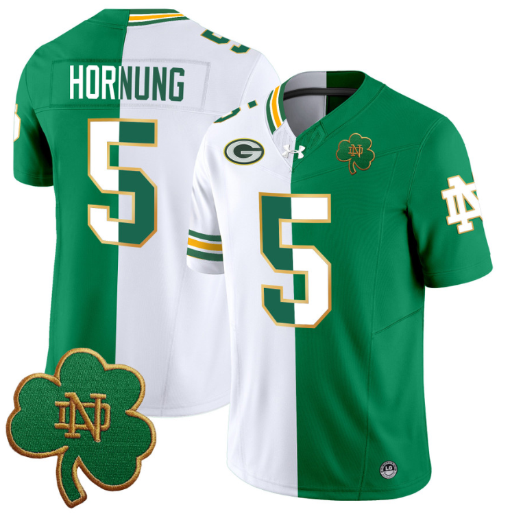 Paul Hornung Jersey #5 Notre Dame Fighting Irish Split Vapor Football Stitched