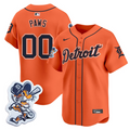 Paws Jersey #00 Detroit Tigers Paws Patch Vapor Premier Limited Stitched