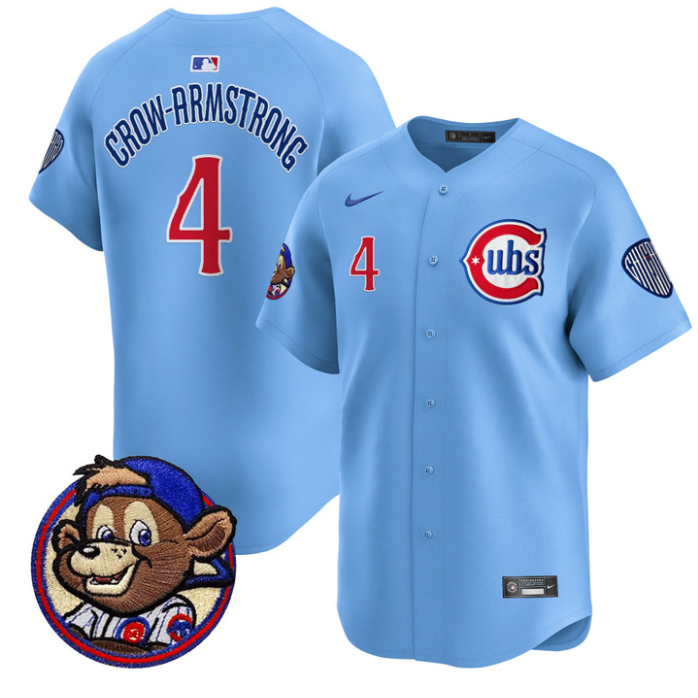 Pete Crow-Armstrong Jersey #24 Chicago Cubs Clark Patch Vapor Premier Limited Stitched