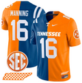 Peyton Manning Jersey Colts #16 Tennessee Volunteers Split Vapor Football