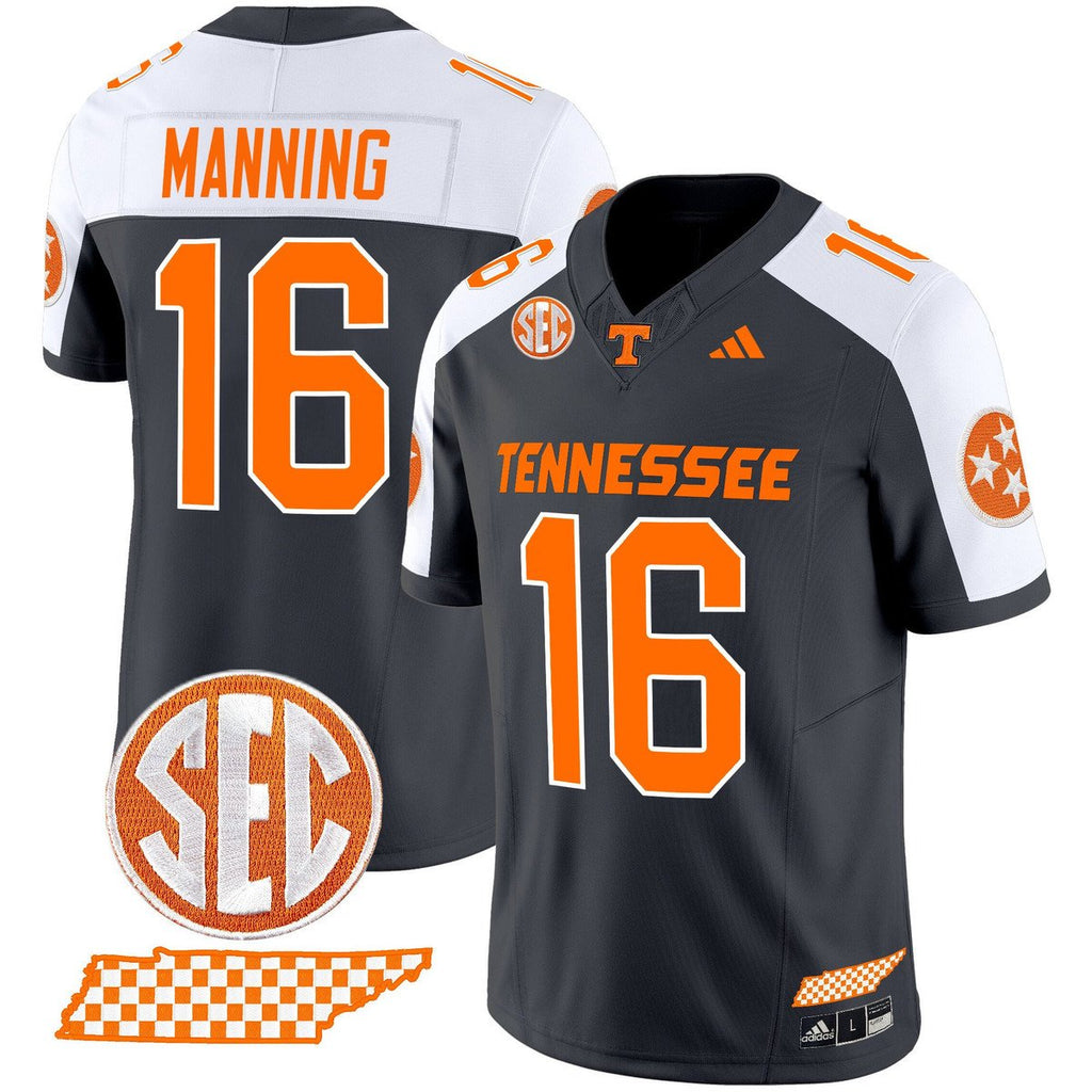 Peyton Manning Jersey #16 Tennessee Vols Rebrand 2026 Checkerboard
