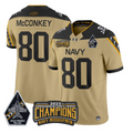 Phil McConkey Jersey #80 Navy Midshipmen Jolly Rogers 2025 Trophy Gold