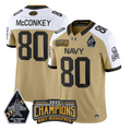Phil McConkey Jersey #80 Navy Midshipmen Jolly Rogers 2025 Trophy Gold Alternate