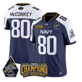 Phil McConkey Jersey #80 Navy Midshipmen Jolly Rogers 2025 Trophy Navy Alternate