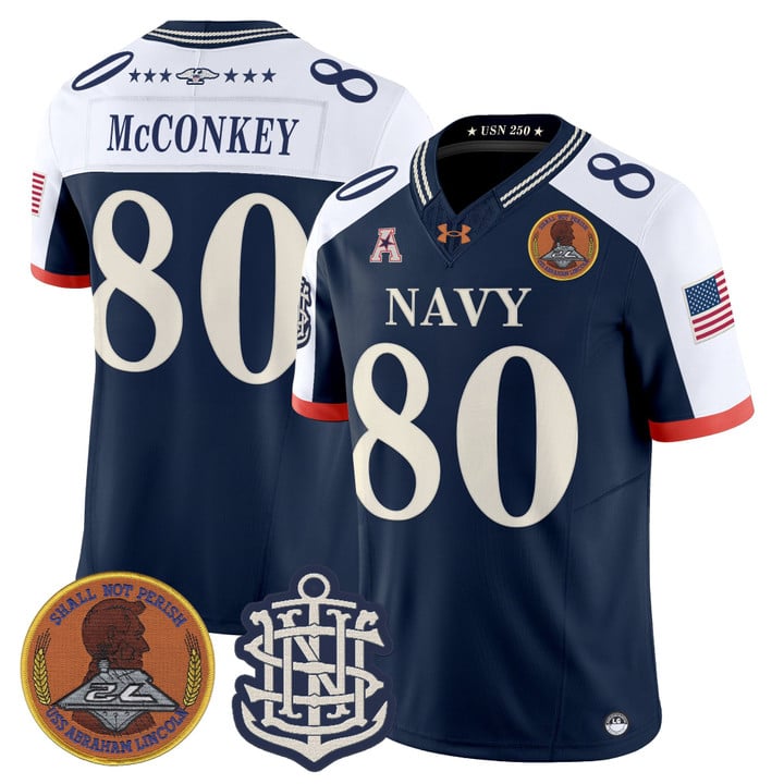 Phil McConkey Jersey #80 Navy Midshipmen 250th Anniversary Stitched