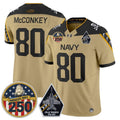 Phil McConkey Jersey #80 Navy Midshipmen Jolly Rogers 250th Patch Stitched