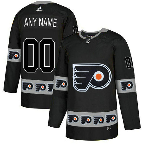 Philadelphia Flyers Custom Black Team Logos Fashion Jersey Stitched