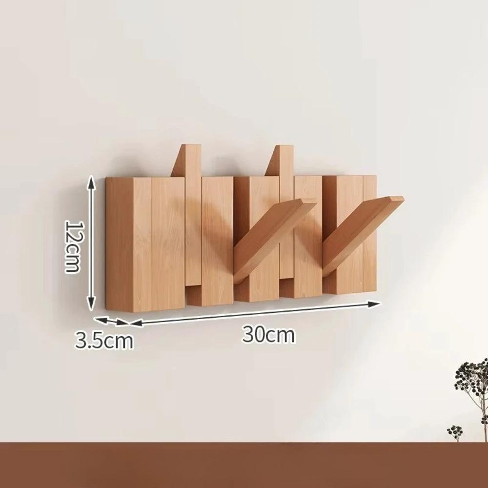 Piano Foldable Wooden Flip Hook Wall Rack