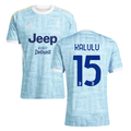 Pierre Kalulu 15 Juventus 2025-26 Away Match Jersey – Light Blue