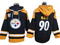 Pittsburgh Steelers #90 T. J. Watt Black Ageless Must-Have Lace-Up Pullover Hoodie