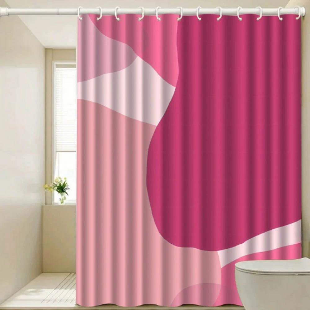 Poppie Bright Pink Bath Curtain
