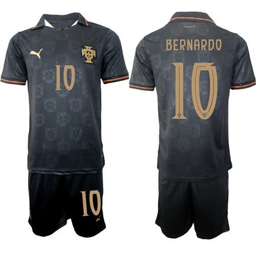 Portugal #10 BERNARDO Jersey National Team x World Cup 2026 Away Gray On Eusebio special edition Soccer
