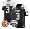 Quinn Ewers Jersey #3 Texas Longhorns Cotton Bowl Patch Stitched
