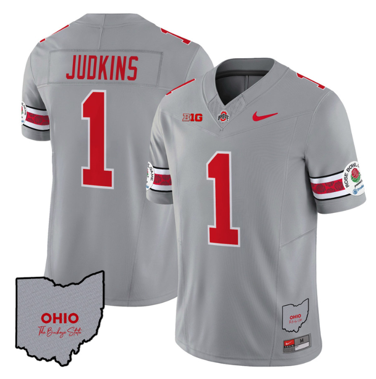 Quinshon Judkins Jersey #1 Ohio State Rose Bowl Patch Football