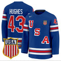 Quinn Hughes Jersey #43 USA Olympic 2026 Premium Hockey Stitched