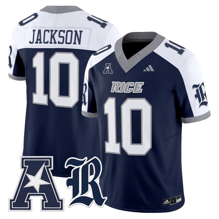 Quinton Jackson Jersey #10 Rice Owls 2025 Vapor Limited Stitched
