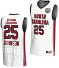 Raven Johnson Jersey #25 South Carolina Gamecocks 2024 NCAA Basketball National Champions White