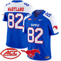 RJ Maryland Jersey #82 SMU Mustangs 2025 Vapor Limited Stitched