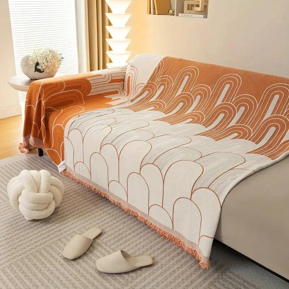Rainbow Arches Chenille Sofa Cover