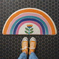 Rainbow Glow Half-Moon Bath Mat